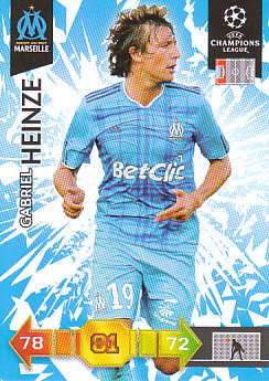 Gabriel Heinze Olympique Marseille 2010/11 Panini Adrenalyn XL CL #177